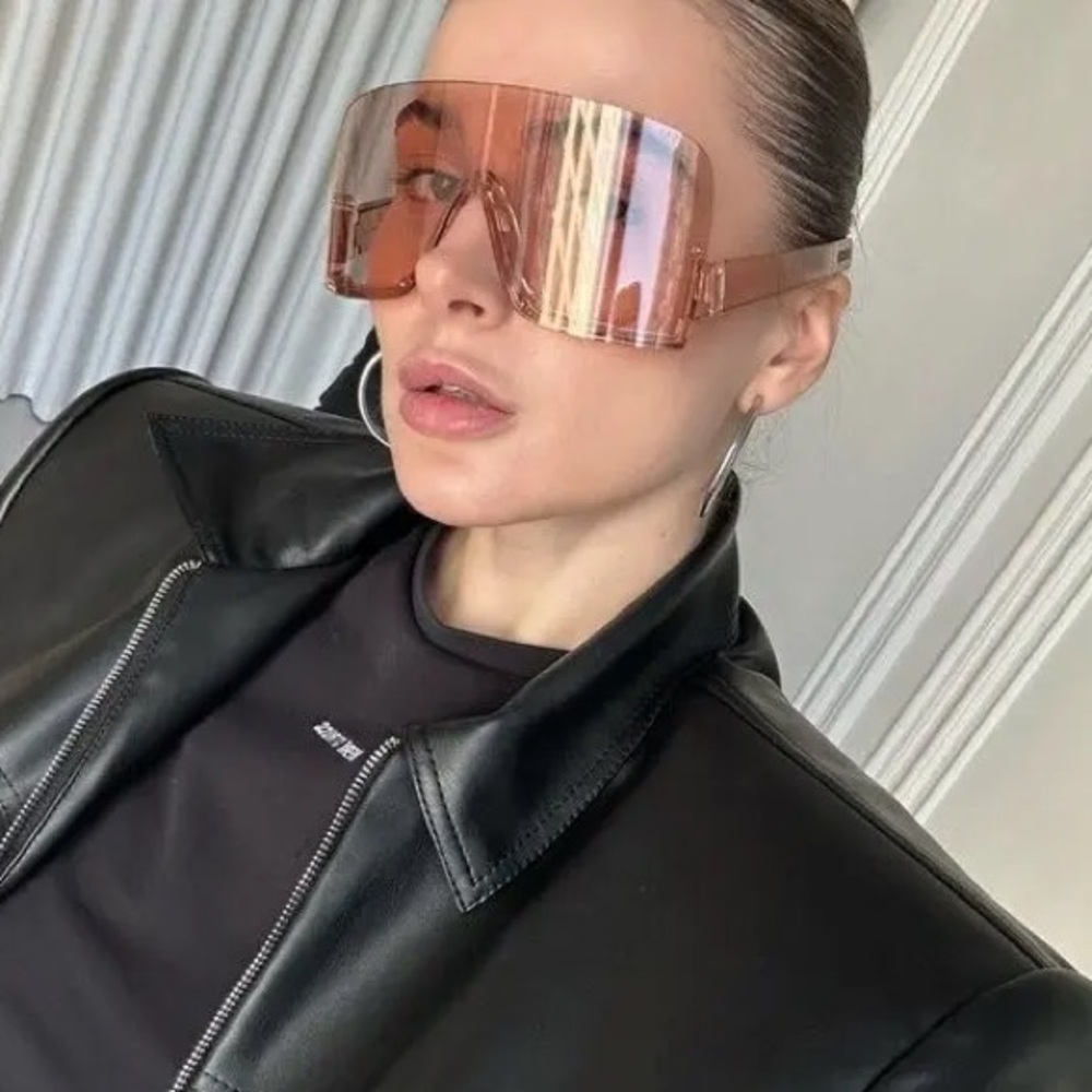 NEW GUCCI MASK WOMEN SUNGLASSES GUCCI GG1631S 010 GUCCI CREAM SHIELD EYEWEAR - Picture 6 of 13